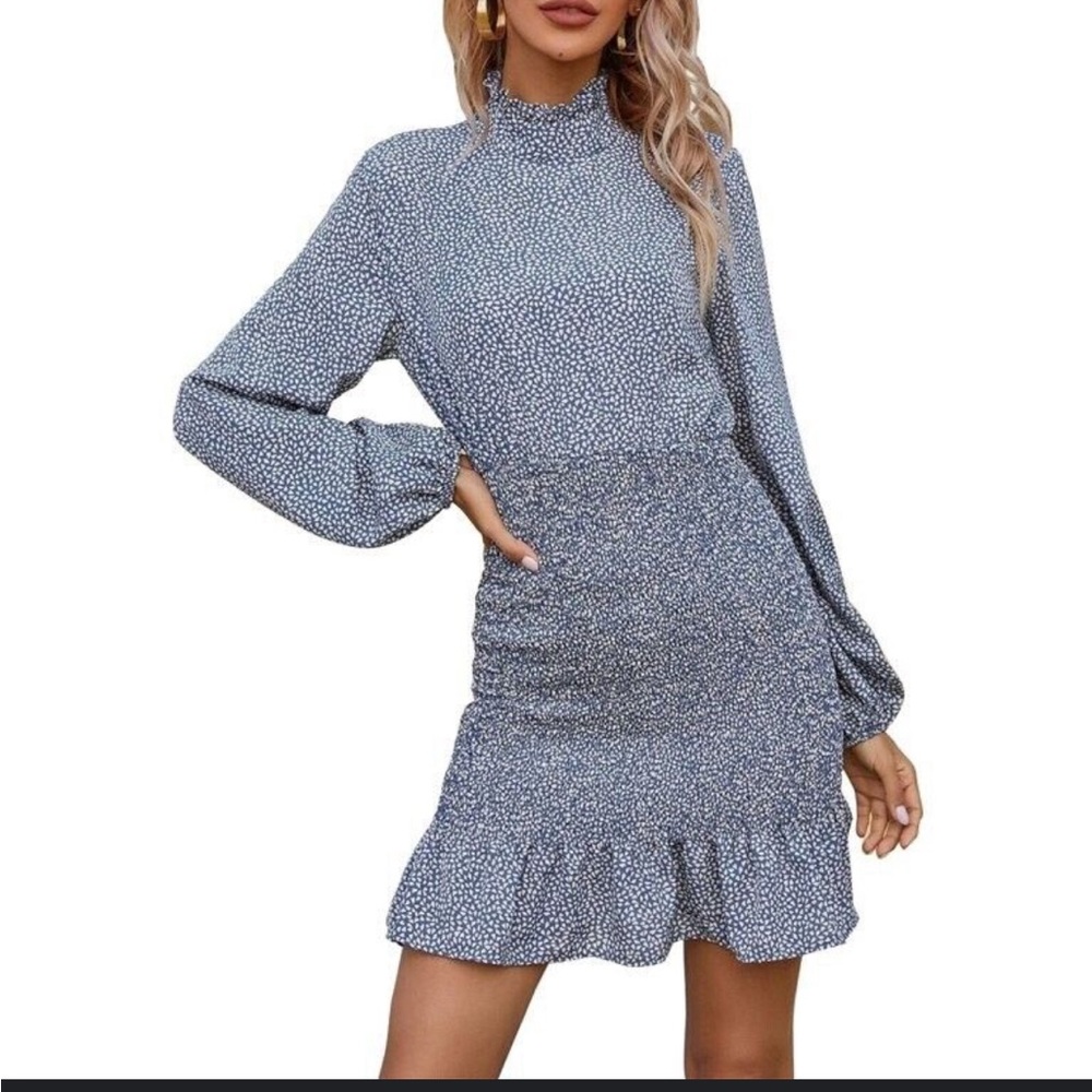 Smocked mini dress